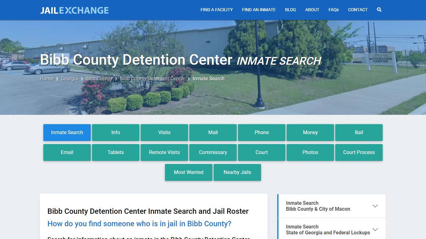 Bibb County Detention Center Inmate Search - Jail Exchange